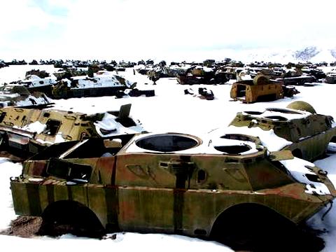 кладбище советской бронетехники в Афгане