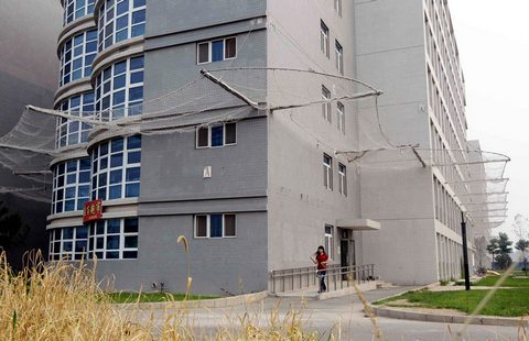 После череды самоубийств на заводе Foxconn в Китае, руководство компании приняло решение установить специальные сетки на стенах зданий для "отлова" выпрыгнувших.
