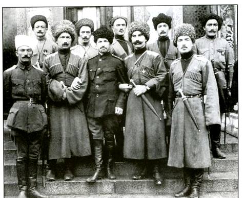 Офицеры Дикой дивизии в 1917 году.