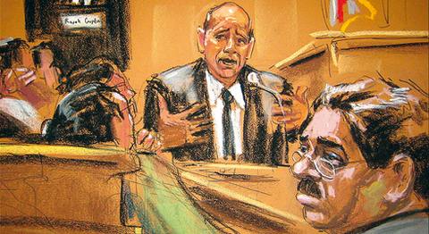 Рисунок из зала суда: исполнительный директор Goldman Sachs Ллойд Бланкфейл дал показания на суде по делу Раджа Раджаратнама  