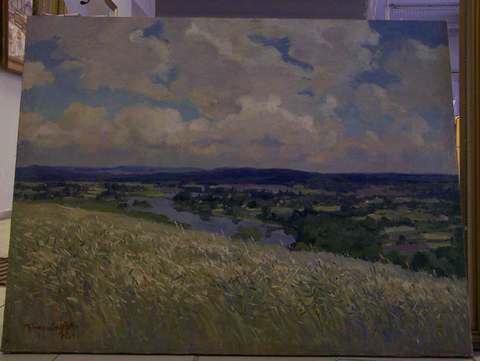 оригінал пейзажу Непийпива, полотно, олія (копію пейзажу вкрадено в ніч з 31 січня на 1 лютого 2009 року). Зберігається у Кмитівському музеї полотно, олія