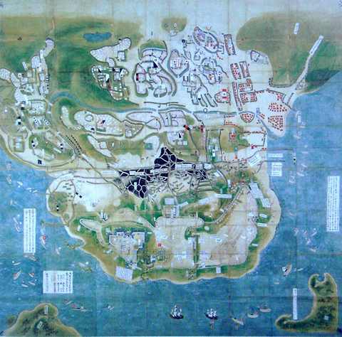 Карта осады замка Хара, XVII век