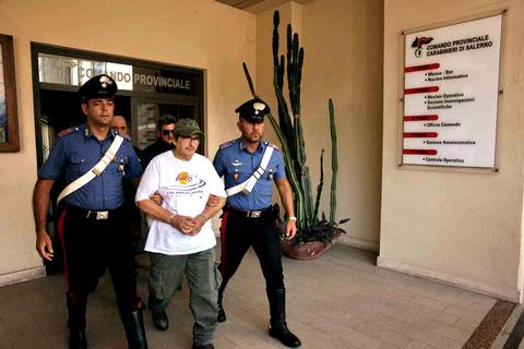 Арест босса мафии Франческо Матроне по кличке Чудовище. Он находился в бегах с 2007 г. Салерно, 17 августа 2012 г.