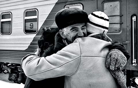 После освобождения из колонии Валентин Данилов приехал в Новосибирск к своим родным. 26 ноября 2012 г.