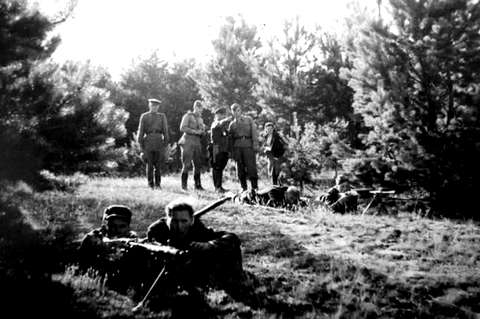 Боевики «Корецкого» занимают оборонительные позиции в Парчевском лесу (Подляшье, Восточная Польша)