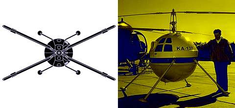 Российский разведывательный беспилотный вертолет Ка-137 поднялся в воздух в 1999 году. За необычную форму он получил прозвище «Пепелац» по аналогии с летательным аппаратом из фильма «Кин-дза-дза»