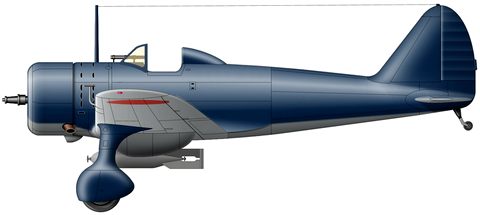 ​Ki-79-Ko из состава 432-го синбу-тая, авиабаза Бансей (Кюсю), весна 1945 года. 28 мая во время восьмой операции «Кикусуй» на нем ушёл в последний полет готё (капрал) Мацумото (Matsumoto). Самолёт показан в нетиповой для Японии синей окраске верхних поверхностей при светло-серых (показаны), или неокрашенных нижних. По общепринятой версии, это был специализированный морской камуфляж, появившийся в частях, базировавшихся на Формозе, однако есть и альтернативная версия, сводящая все к нарушению рецептуры зелёной краски, которая в итоге по мере выгорания приобретала все более синий оттенок. Подфюзеляжный держатель для 250-кг бомбы – особенность Ki-27 и Ki-79, используемых в частях камикадзе. - Цвета военного неба: камикадзе — «божественный ветер» отчаяния | Военно-исторический портал Warspot.ru
