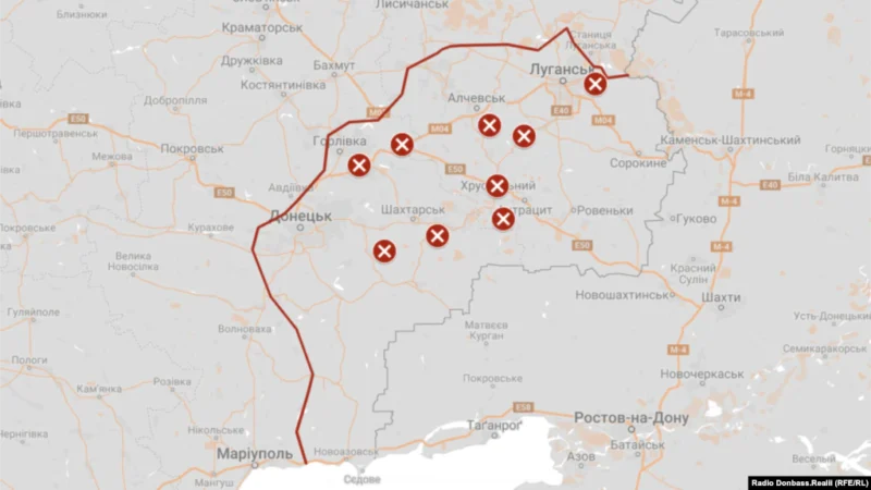 Усі військові бази Росії на окупованому Донбасі. Супутникові знімки