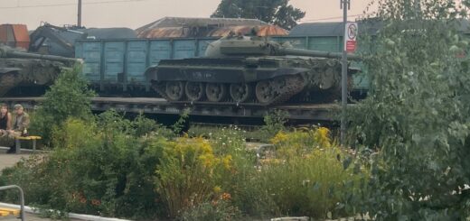 Танки Т-62М в Миллерово, Ростовская область, сентябрь 2022 года