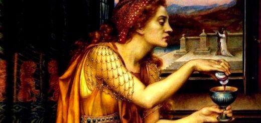 "Любовне зілля" - картина британської художниці Евелін де Морган, яка зображує відьму. Вона може ілюструвати й історію Джулії Тофани, яка щоправда прославилася зіллям, яке навпаки вбивало