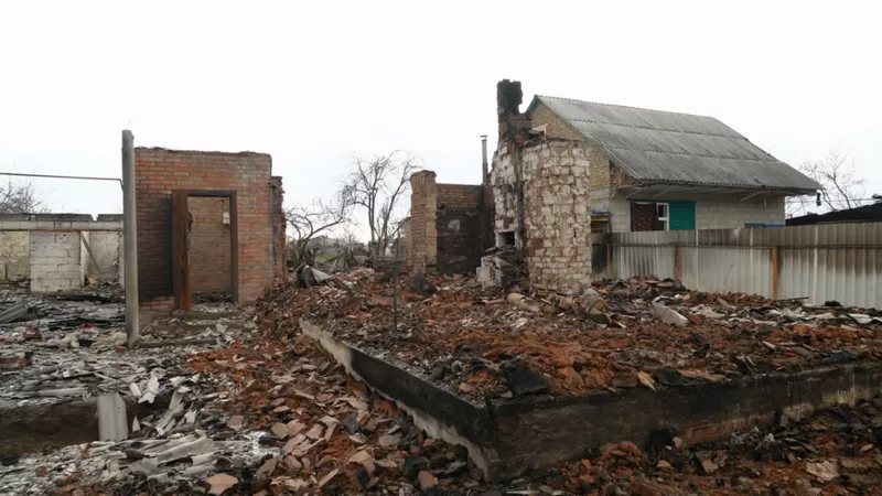 Многие дома в Андреевке разрушены