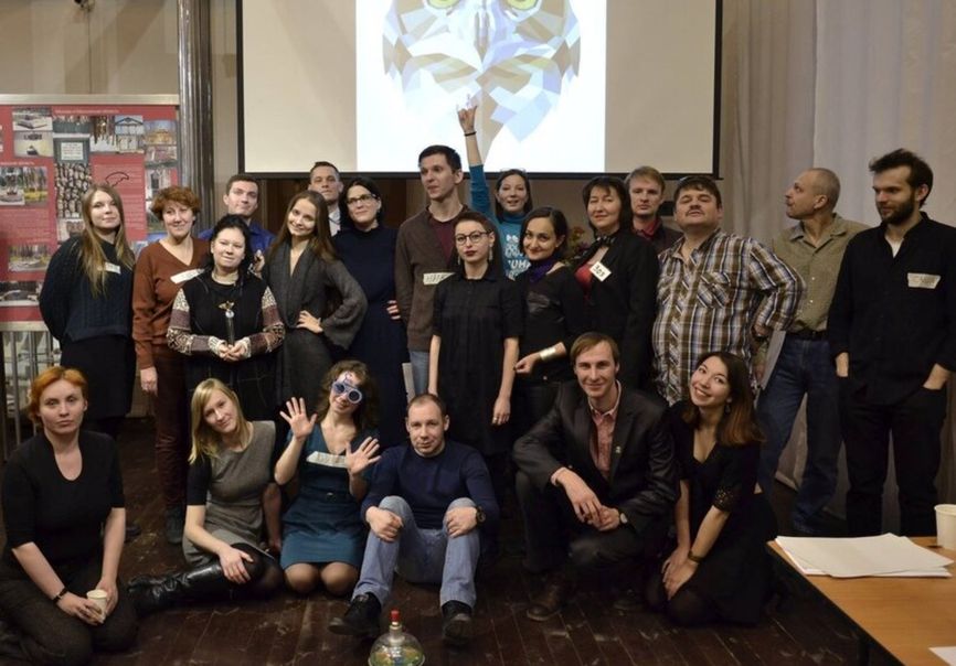 Фото активистов Московской открытой школы прав человека, 2017 год, «Жихарев» в центре первого ряда