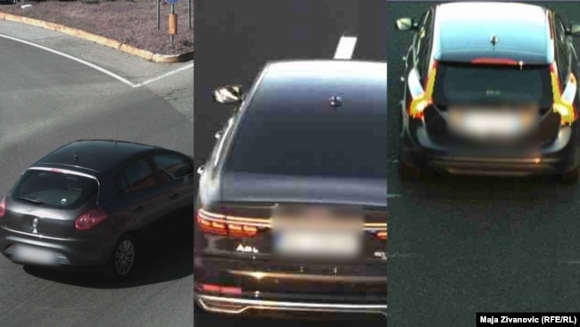 Автомобили членов преступной группы, участвовавших в вывозе Артёма Усса из Италии