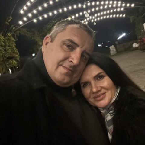 Олександр Ганущин з дружиною Соломією (у дівоцтві Томинець), березень 2023 року