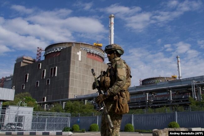Російський військовий на окупованій ЗАЕС, травень 2022 року