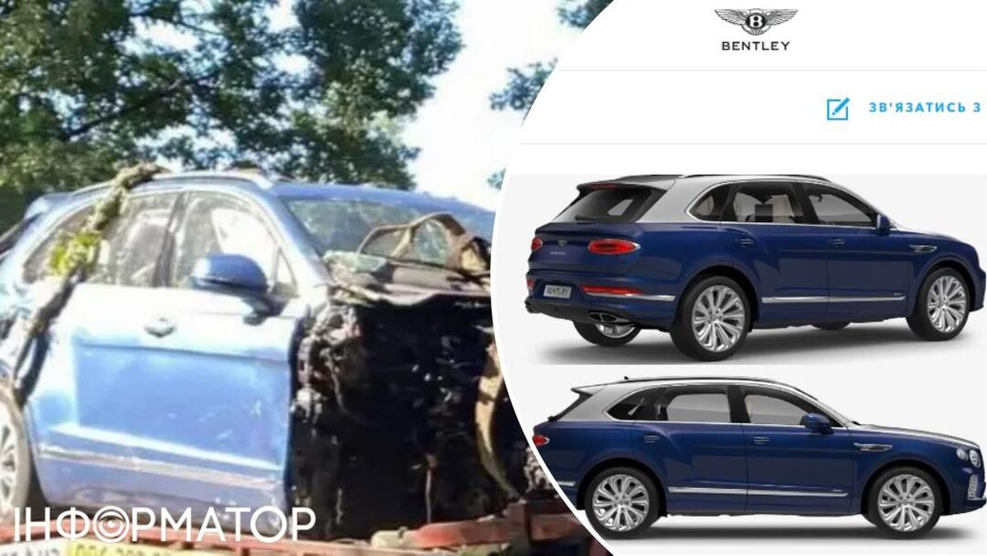 Судячи з кольору кузова, чоловіки розтрощили Bentley Bentayga Azure Duo-Tone by Mulliner вартістю 17,7 млн грн