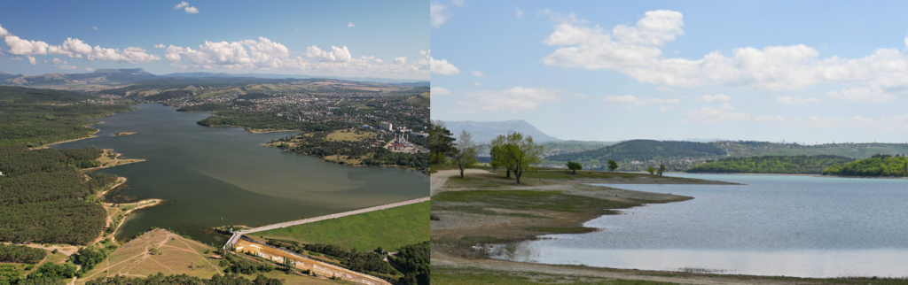 Повне Сімферопольське водосховище Фото: Віталій Єременко і Сімферопольське водосховище, вересень 2025 р. Фото: Галина Амарандо 