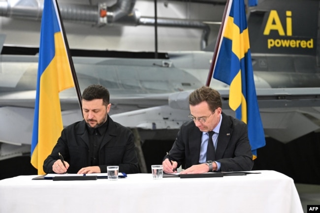 Україна та Швеція підписали угоду про наміри щодо поставок до 150 винищувачів JAS 39 Gripen для Повітряних сил України