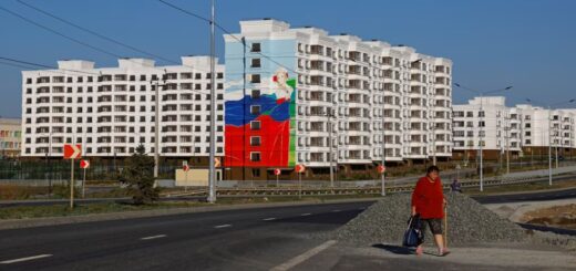 Російська влада запевняє, що планує «розвивати» окуповані території України і збільшити там населення. На фото: окупований Маріуполь, вересень 2023 року