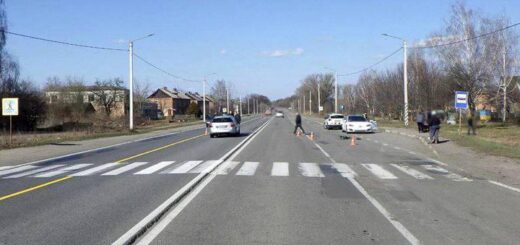Нерегульований пішохідний перехід у селі Рея, на якому збили дитину. Фото: Національна поліція