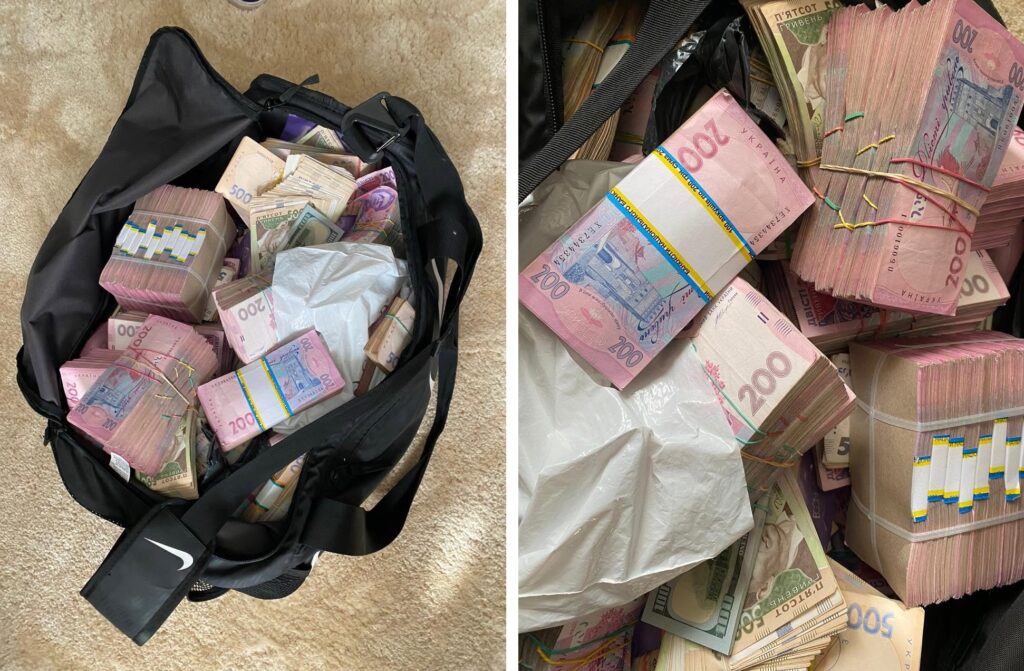 250 тис. грн, які Ігор Бойчук під наглядом НАБУ передав Сергію Шевченку 25 червня 2020 року (фото НАБУ)