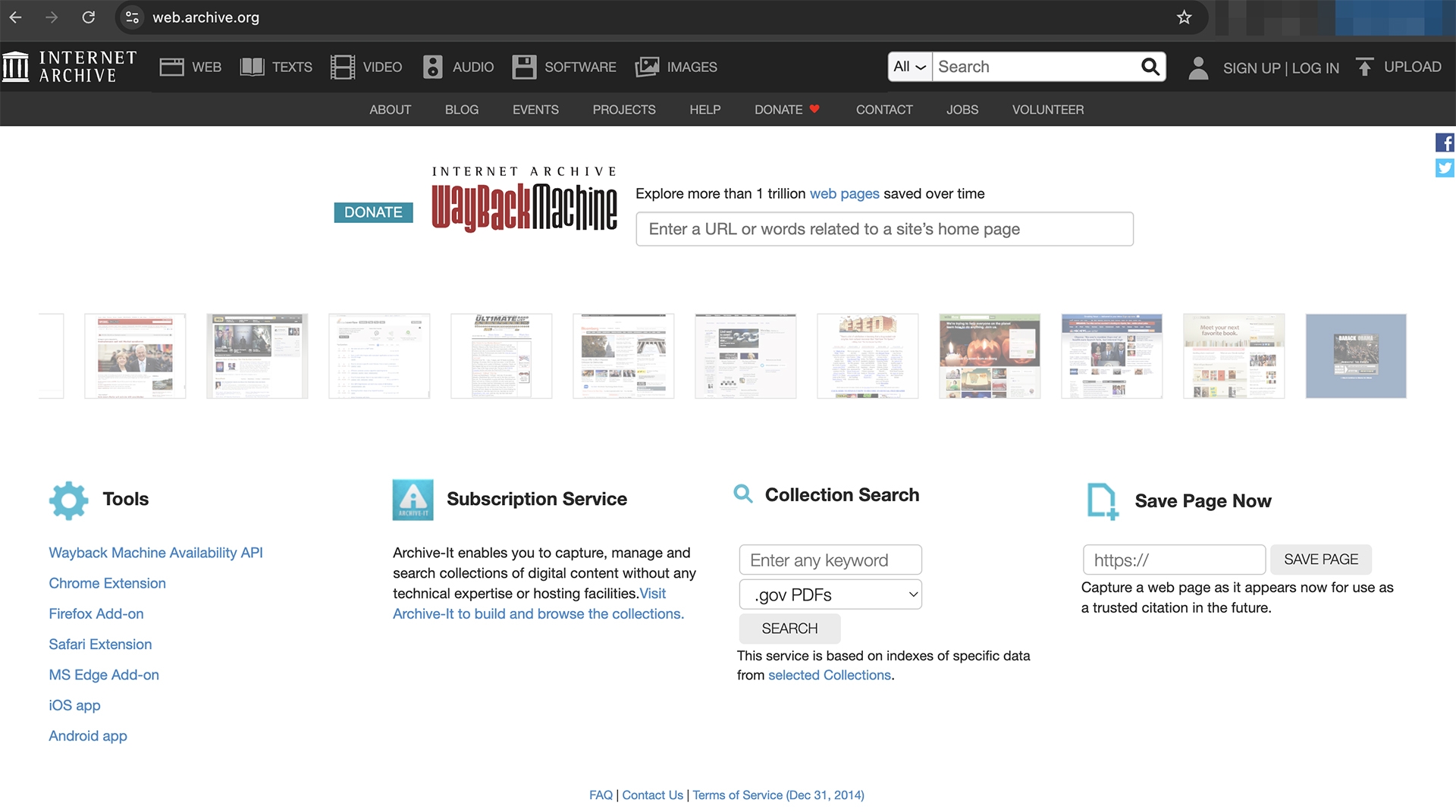 Джерело: Скріншот/web.archive.org/ Wayback Machine можна використовувати для архівування веб-сайтів.