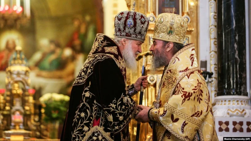 Патріарх Кирил та митрополит Онуфрій у Москві, 2015 рік