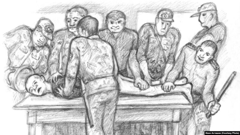 Российская тюрьма. Иллюстрация: Станислав Таничев