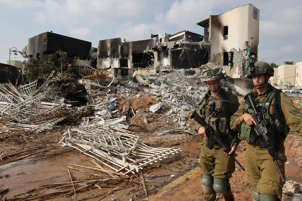 Поліцейська дільниця в Сдероті, відбита ізраїльськими військовими у бойовиків ХАМАС JACK GUEZ / AFP / SCANPIX / LETA