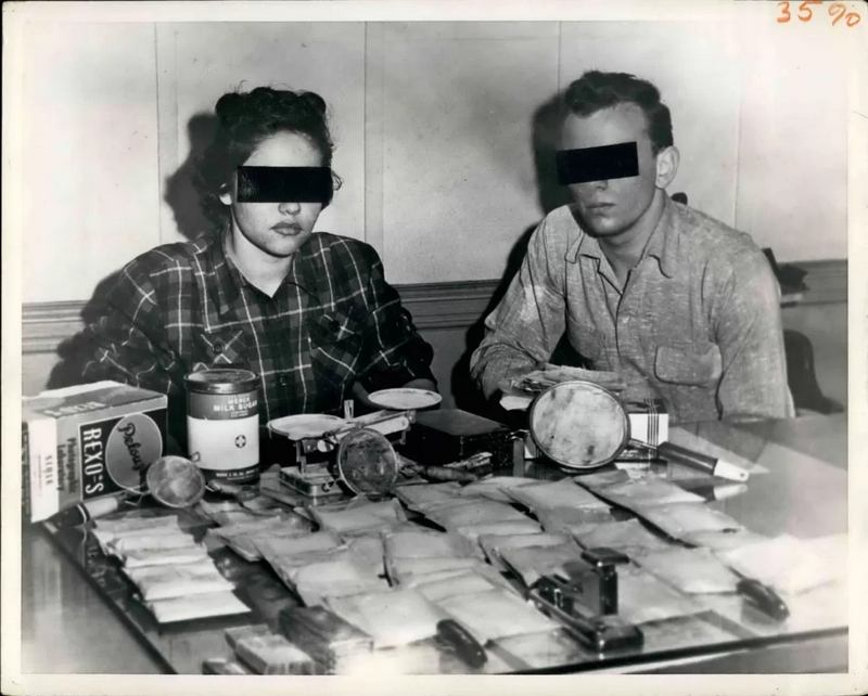 задержание наркодилеров в одном из американских городов. 60-е